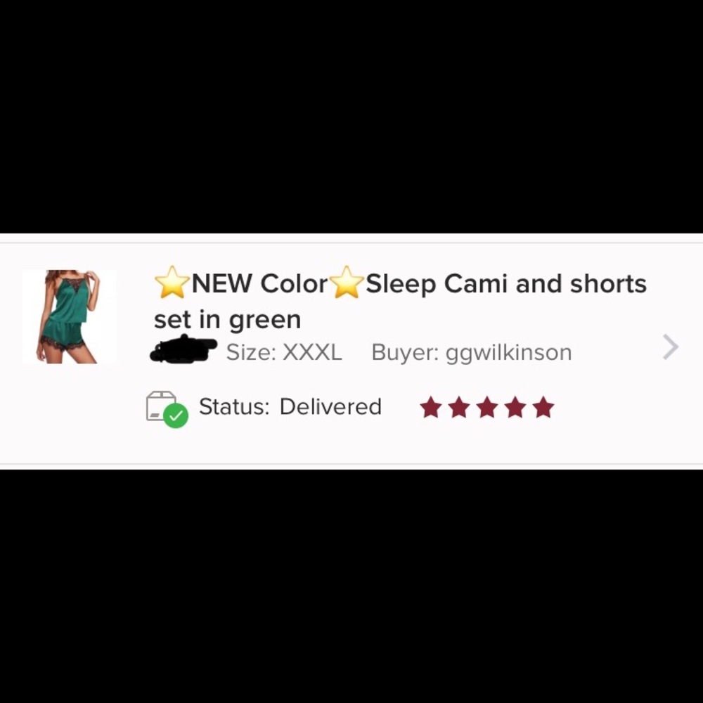 (Last 1) Sleep Cami and shorts set in green - Picture 2 of 7